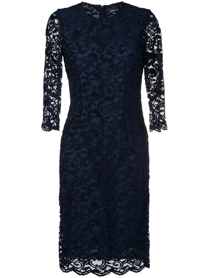 Ermanno Scervino Abito S/scollo Pizzo - Blue