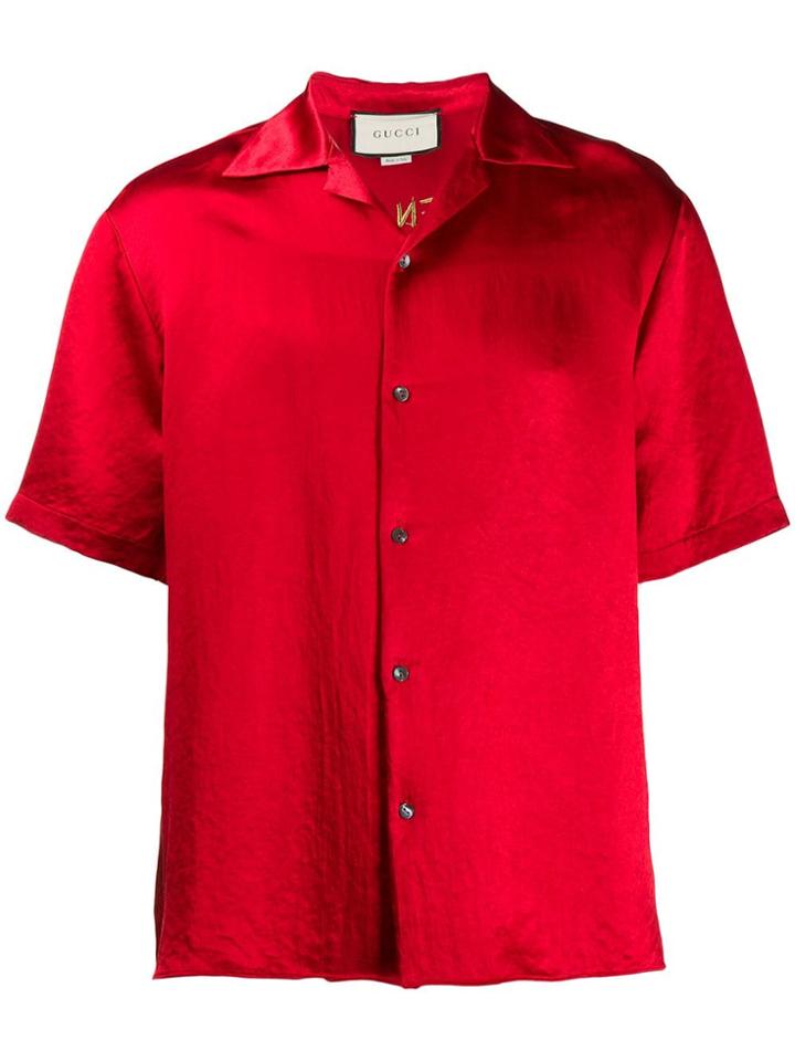 Gucci Embroidered Acetate Bowling Shirt