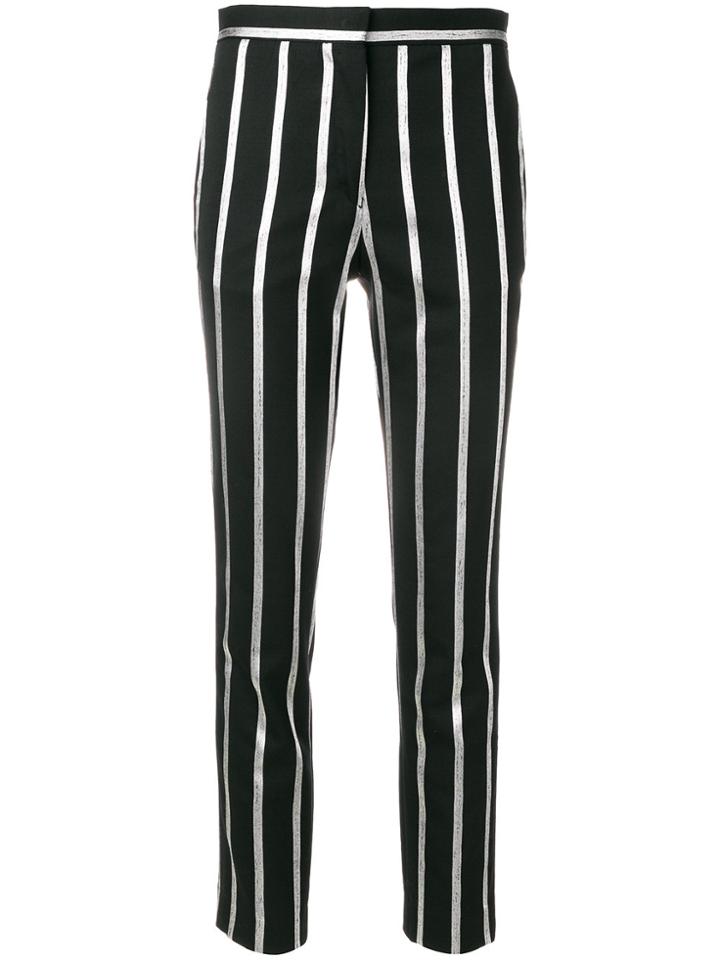 Each X Other Stripe Cropped Trousers - Black