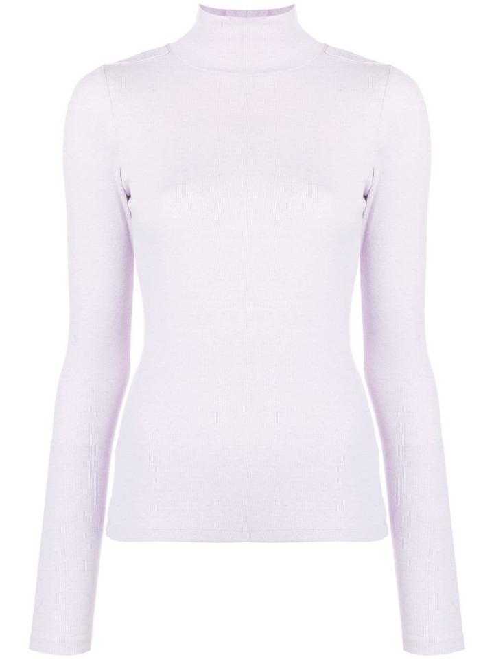 Each X Other Fitted Turtle Neck Sweater - Pink & Purple