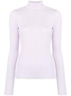 Each X Other Fitted Turtle Neck Sweater - Pink & Purple
