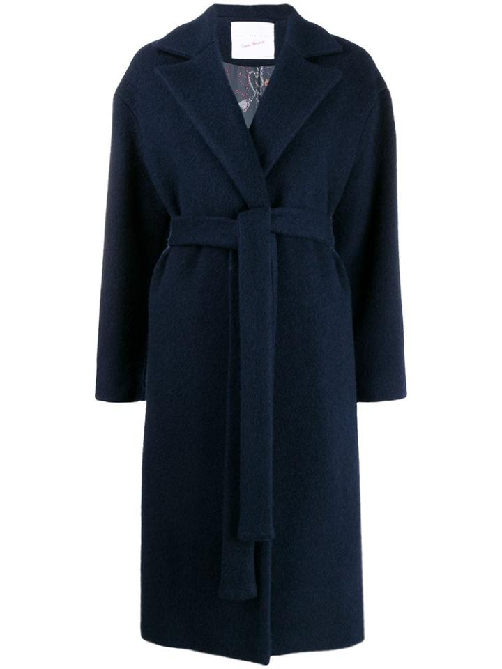 Giada Benincasa Belted Knee-length Coat - Blue