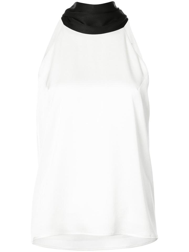 Galvan Back Neck Tie Blouse - White