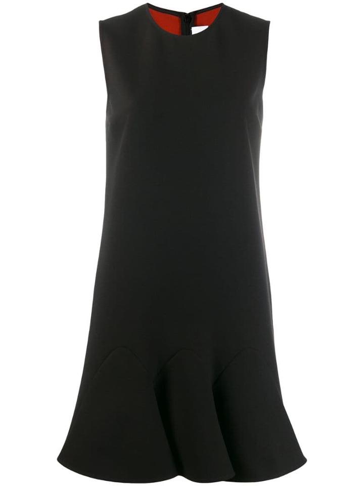 Victoria Beckham Peplum Hem Shift Dress - Black