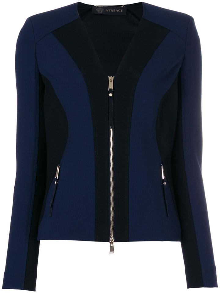 Versace Colour Block Jacket - Blue