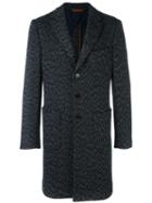 Missoni Chevron Pattern Coat, Men's, Size: 48, Black, Wool/alpaca/cotton/polyester