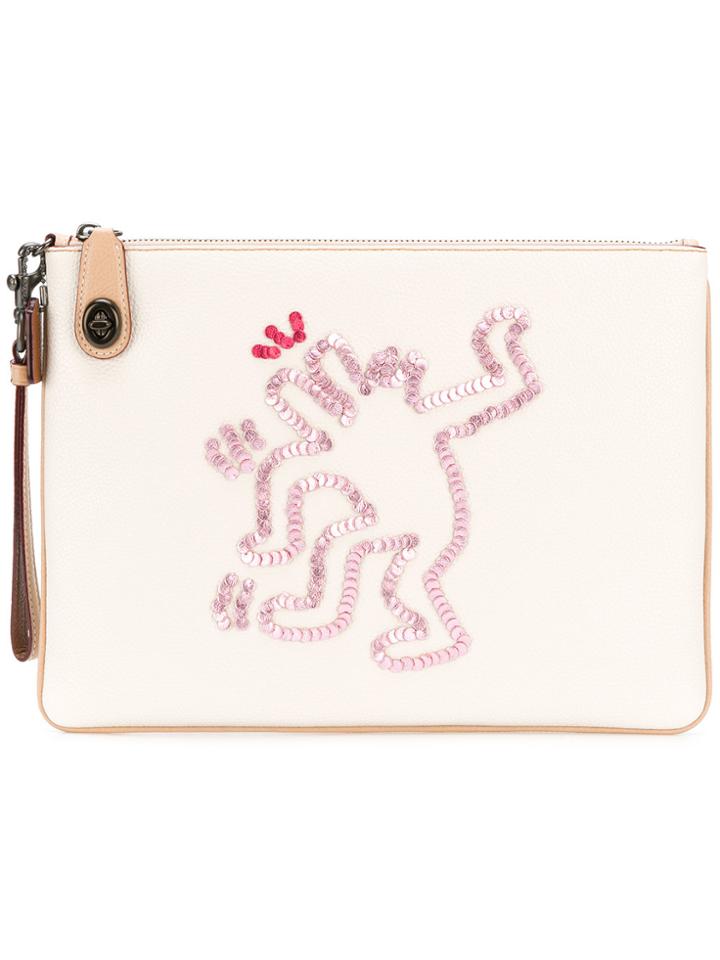 Coach Coach X Keith Haring Turnlock Wristlet - Nude & Neutrals