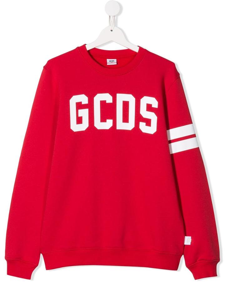 Gcds Kids Teen Logo Sweatshirt - Red
