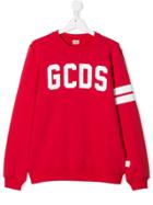Gcds Kids Teen Logo Sweatshirt - Red