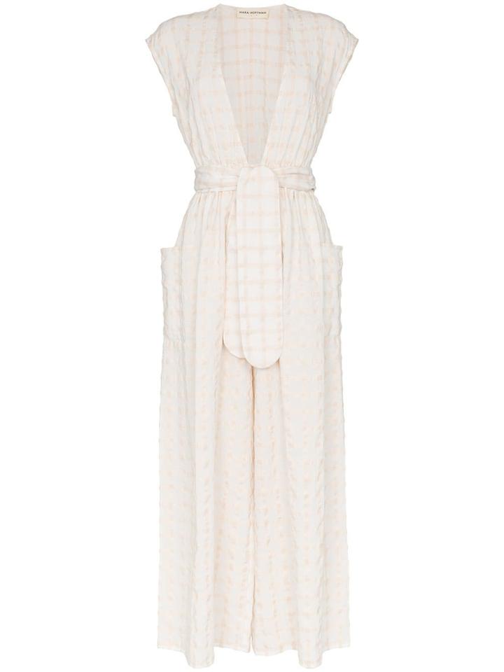 Mara Hoffman Cotton Whitney Wide Leg Jumpsuit - White