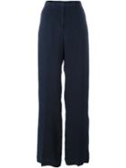 Lardini High-rise Trousers, Women's, Size: 46, Blue, Hemp/cotton