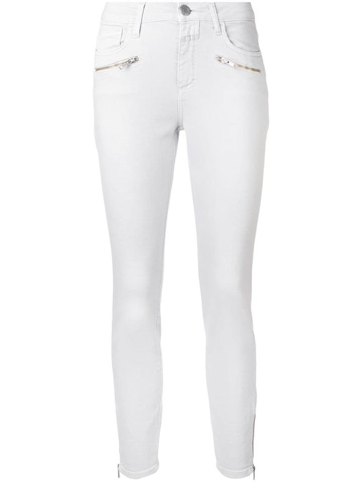 Closed Zip Pocket Skinny Jeans - Grey