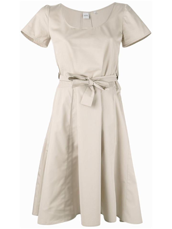 Aspesi - Front Bow Dress - Women - Cotton - 42, Nude/neutrals, Cotton