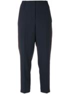 Luisa Cerano Slim Fit Cropped Trousers - Blue