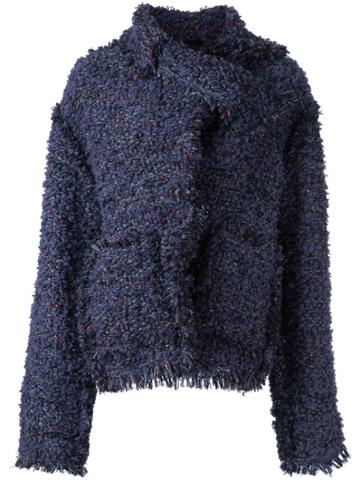 Lalo Patch Pocket Tweed Jacket - Blue