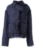 Lalo Patch Pocket Tweed Jacket - Blue