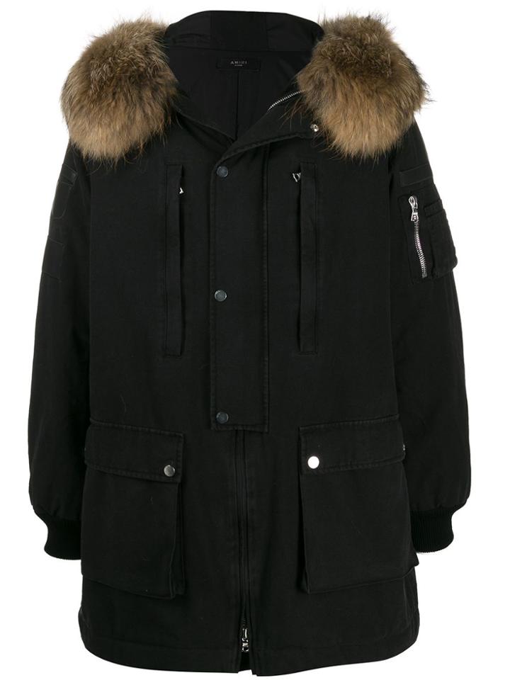 Amiri Padded Parka Coat - Black