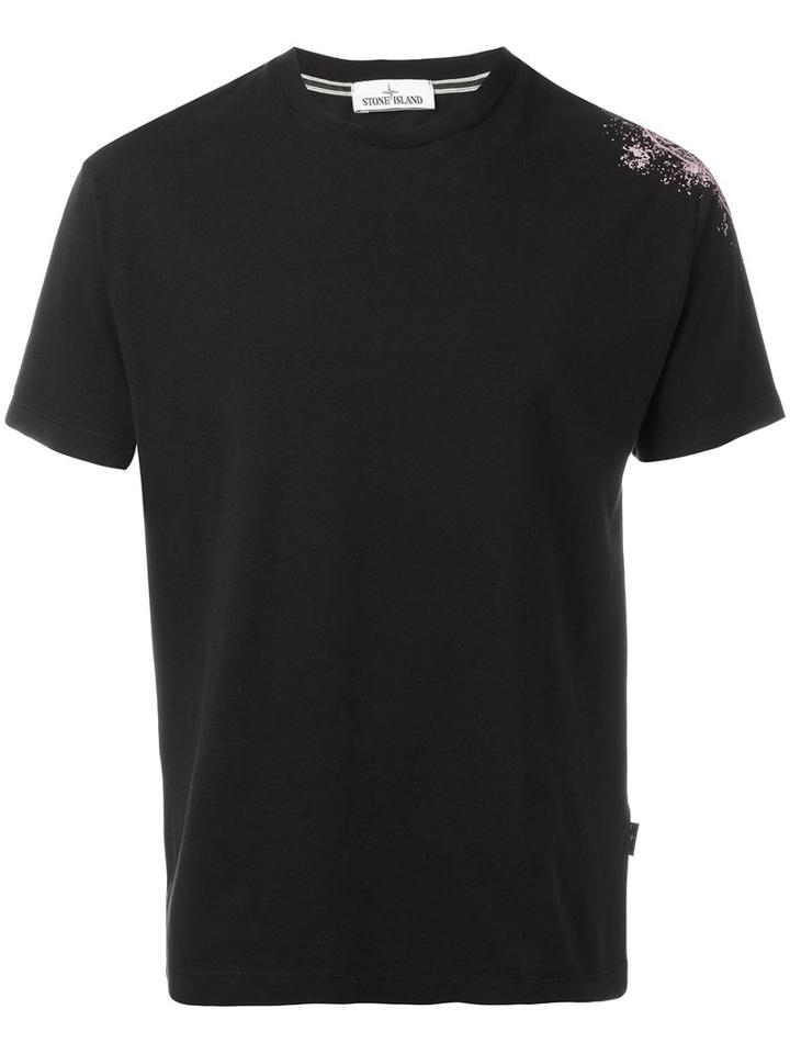 Stone Island - Logo Print T-shirt - Men - Cotton - M, Black, Cotton
