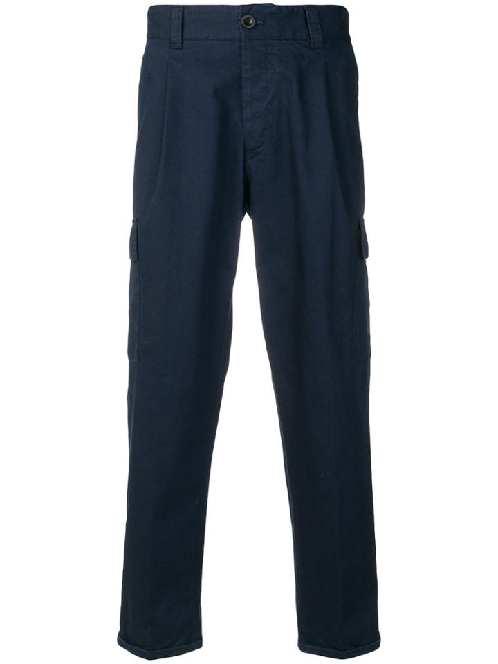Pt01 Straight-leg Cargo Trousers - Blue