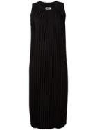 Mm6 Maison Margiela Pleated Shift Dress, Women's, Size: 44, Blue, Polyester