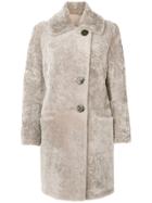 Sylvie Schimmel Shearling Coat - Nude & Neutrals