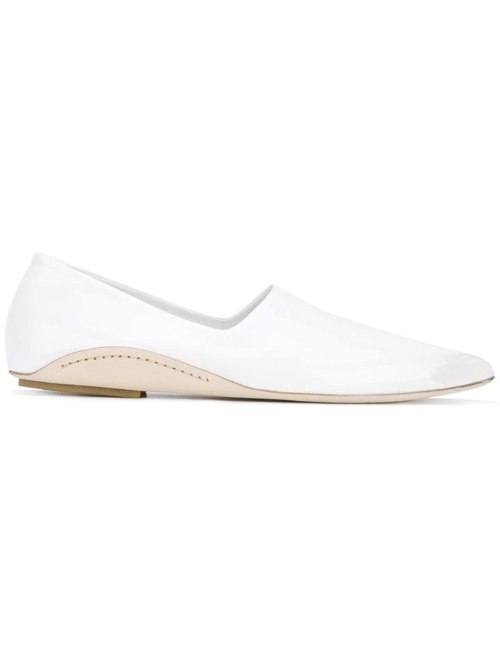 Marsèll Patent Pointed Toe Slippers - White