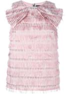 Marco Bologna Bow Detail Fringed Top