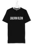 Calvin Klein Kids Teen Logo Print T-shirt - Black