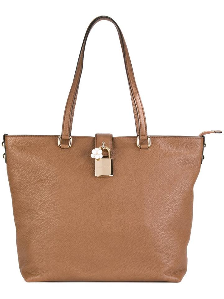 Dolce & Gabbana 'dolce' Shopper Tote, Women's, Brown, Cotton/leather