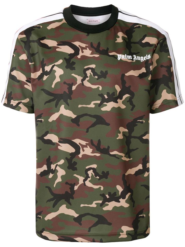 Palm Angels Camouflage-print T-shirt - Green