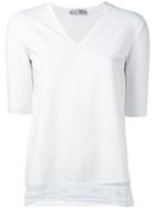 D.exterior Lace-hem T-shirt - White