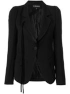 Ann Demeulemeester Tailored V-neck Jacket - Black