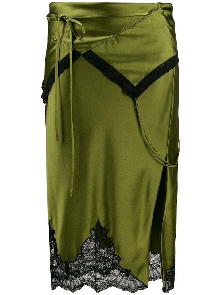 Alexander Wang Lace Hem Skirt - Green