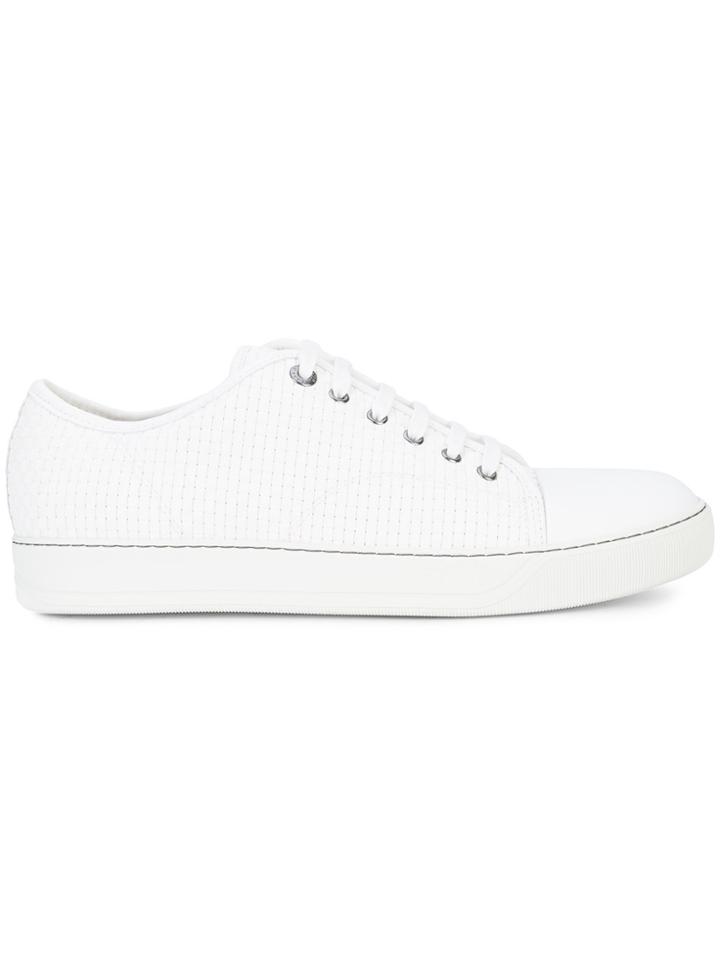 Lanvin Textured Low-top Sneaker - White