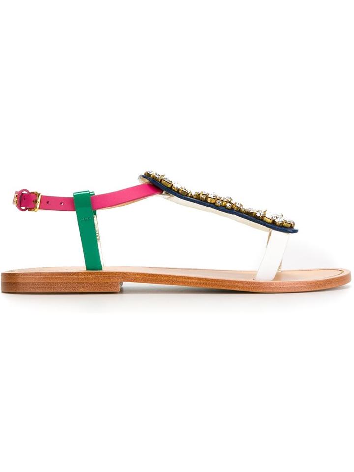 Dsquared2 'diana' Embellished Flat Sandals