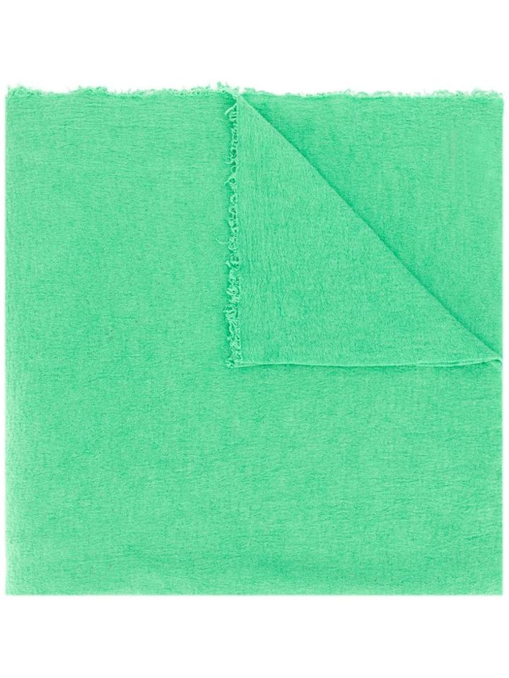 Faliero Sarti Frayed Edge Knit Scarf - Green