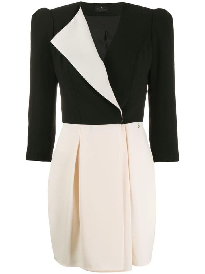 Elisabetta Franchi Colour Block Mini Dress - Black