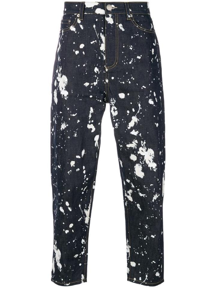 3.1 Phillip Lim Paint-splattered Banana Leg Trouser - Blue