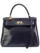 Hermès Vintage 'kelly' Box Bag, Women's, Black