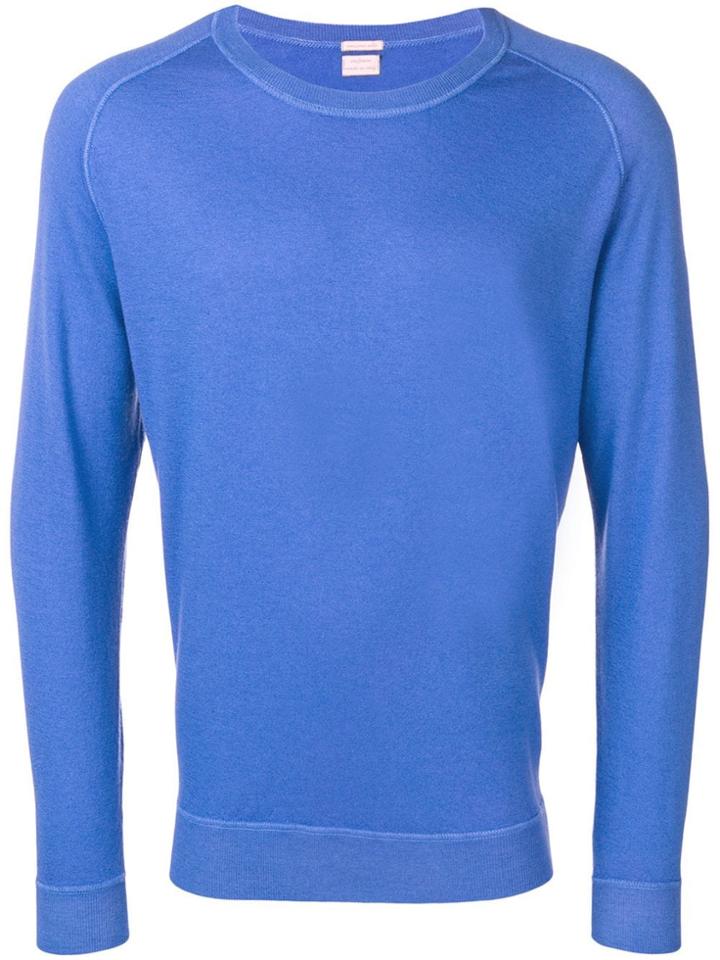 Massimo Alba Knit Raglan Jumper - Blue