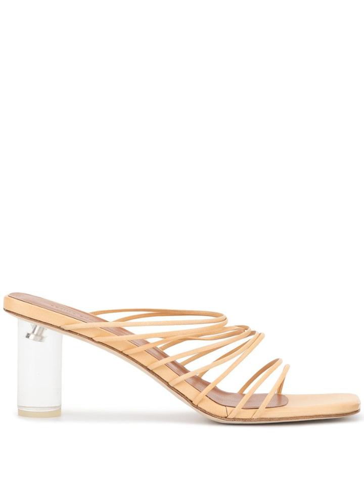 Rejina Pyo Strappy Block Heel Sandals - Brown