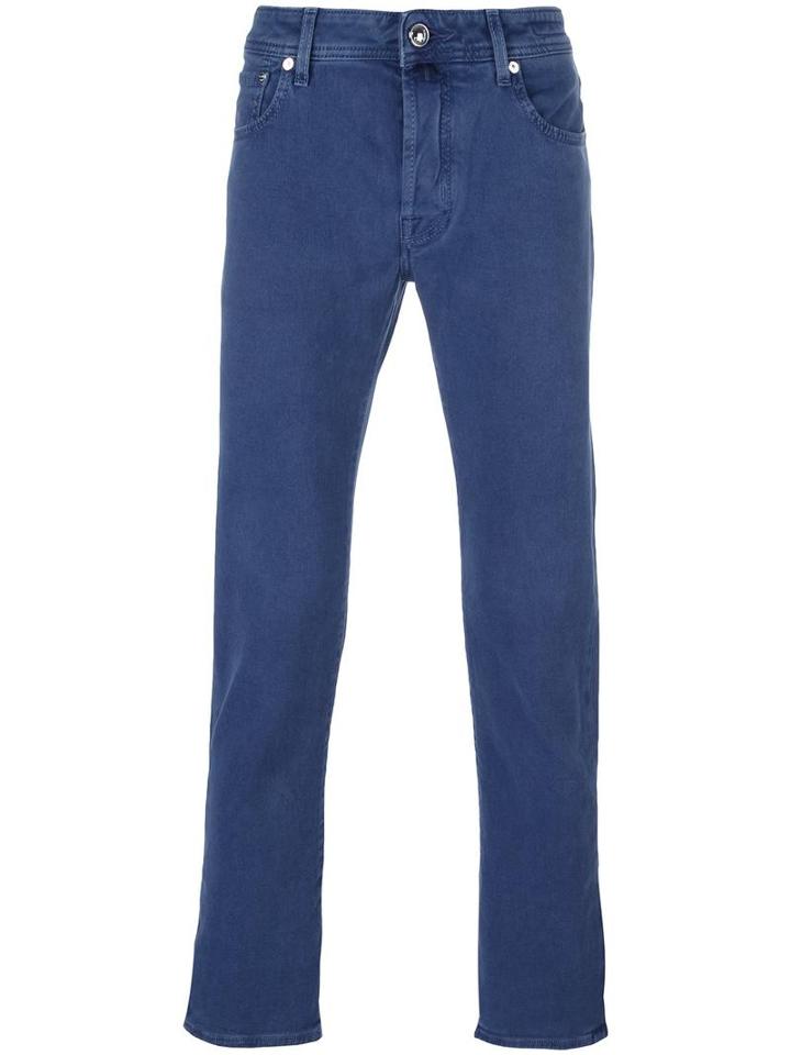 Slim Fit Jeans, Men's, Size: 33, Blue, Cotton/spandex/elastane, Jacob Cohen