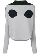 Edeline Lee Cropped Eyes Jumper - Grey