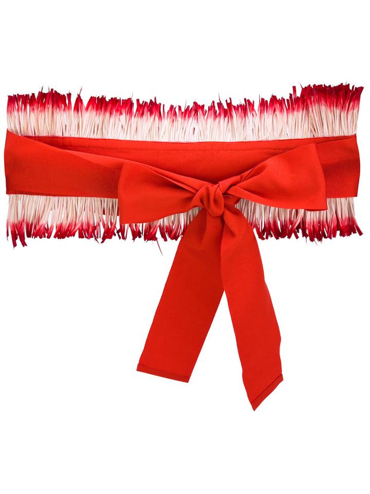 Sara Roka - Bow Detail Belt - Women - Cotton/viscose - M, Women's, Yellow/orange, Cotton/viscose