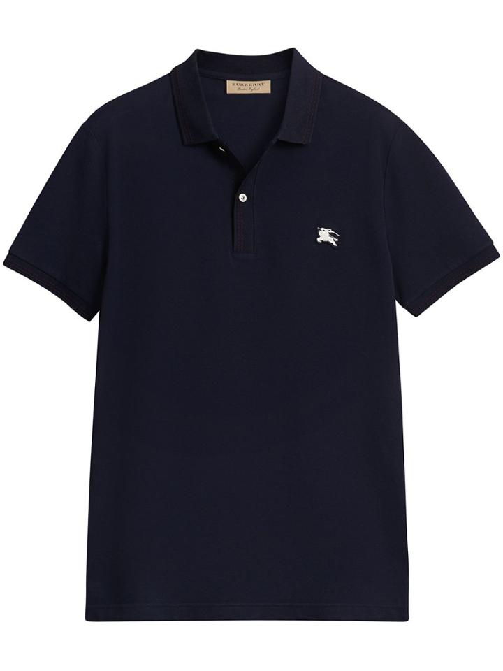 Burberry Piqué Polo Shirt - Black