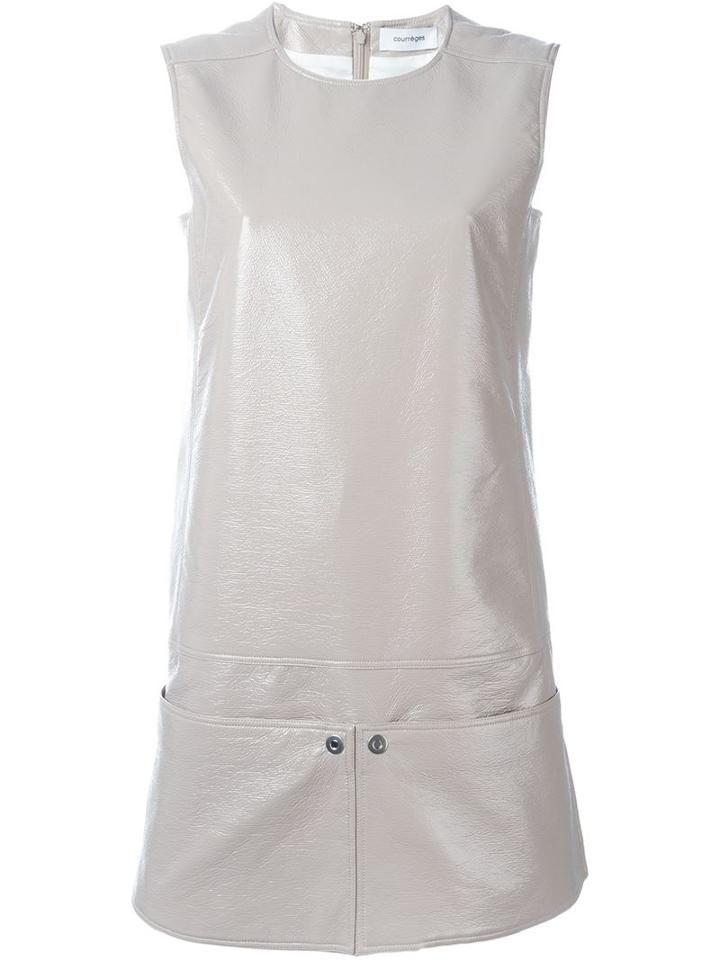 Courrèges R01 Dress, Women's, Size: 40, Nude/neutrals, Cotton/polyurethane/acetate/cupro