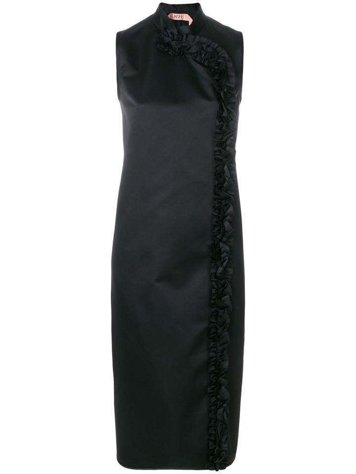 No21 Ruffled Trim Dress - Black