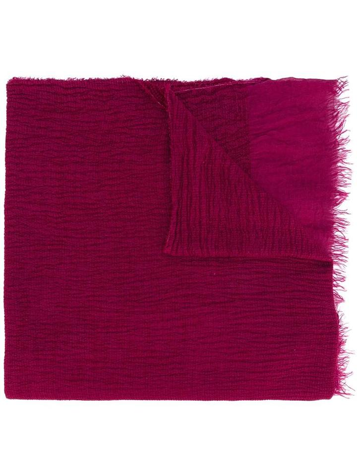Faliero Sarti Chenille Frayed Edge Scarf, Women's, Pink/purple, Silk/modal/viscose