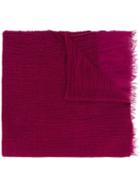 Faliero Sarti Chenille Frayed Edge Scarf, Women's, Pink/purple, Silk/modal/viscose