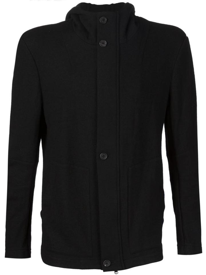 Forme D'expression Buttoned Roll Neck Cardigan, Men's, Size: 44, Black, Wool